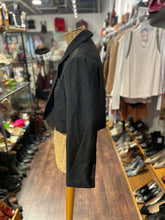 Load image into Gallery viewer, Saint Laurent Black Cotton Shoulder pads cropped Blazer, Size S