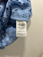 Load image into Gallery viewer, Milly Sky Blue Poly Floral Lace NWT! Layering Top, Size M