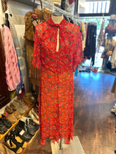 Load image into Gallery viewer, Natalie Martin Red Viscose Floral shortsleeve NWT Dress