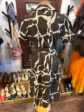 Load image into Gallery viewer, Rails Brown & cream Cotton animal Short sleeve Belted Dress