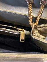 Load image into Gallery viewer, YSL Green Suede Quilted Size Medium Gold Hardware Purse, Duster Incl.