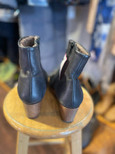Load image into Gallery viewer, Coclico Black Leather Ankle Boot W/wood heel & fur lined, Size 8