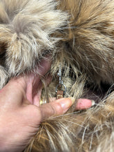 Load image into Gallery viewer, Coach Chestnut Leather W/lace up & coyote fur detail RARE Purse