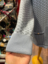 Load image into Gallery viewer, SANDRO Blue & Black Viscose blend Houndstooth Sweater, Size 1=Small