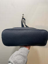 Load image into Gallery viewer, Prada Navy Leather Embossed Hobo Purse, Duster & Cards incl.
