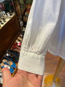 Layla White Cotton Pintucks Tunic Top, Size S