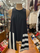 Load image into Gallery viewer, Tekbika Black Nylon W/White Stripes Sleeveless Top, Size XS
