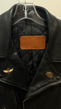 Load image into Gallery viewer, Image Leather SF Black Leather moto style Jacket, Size M