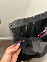 Load image into Gallery viewer, Comme des Garcons Black Nylon tulle assymetrical hem Skirt, Size S