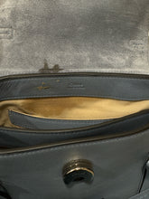 Load image into Gallery viewer, CHLOE Dusty Blue Leather Logo Size Small crossbody Purse