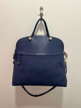 Load image into Gallery viewer, FURLA Navy Leather Size Large Satchel Purse