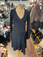 Load image into Gallery viewer, Cop Copine Black Cotton Blend graphic Long sleeve Dress, Size 38