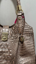Load image into Gallery viewer, Brahmin White Gold Leather gold hardware shoulder/handbag Purse