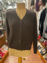 Load image into Gallery viewer, Private 02 04 Bark Cashmere Ribbed Cardigan, Size 2=M

