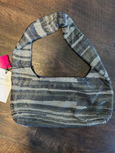 Load image into Gallery viewer, KARA white & black crystal mesh shoulder Purse NWT!