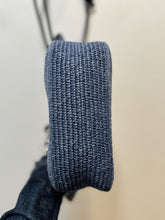 Load image into Gallery viewer, LOEWE Dusty Blue Raffia Woven Size Medium Multi strap option Purse