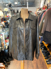 Load image into Gallery viewer, Lioness onyx button down leather Jacket, Size XL