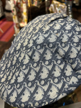 Load image into Gallery viewer, Christian Dior AS IS Blue Canvas Newsboy Hat, Vintage