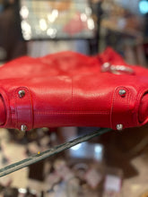 Load image into Gallery viewer, Christian Dior Red Leather W/Silver Hardware Hobo Purse
