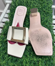 Load image into Gallery viewer, Roger Vivier Ivory Patent Leather Open Toe buckle detail sandals, Size 41