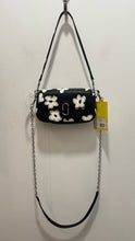 Load image into Gallery viewer, Marc Jacobs Black & White Leather Floral crossbody Purse