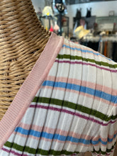 Load image into Gallery viewer, Veronica Beard white, green & pink Viscose blend striped Longsleeve Top, Size S