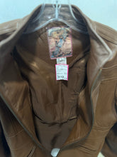 Load image into Gallery viewer, Zelda Brown Lamb Leather Jacket, Size 14