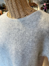 Load image into Gallery viewer, Kristense N Light Gray spun silk Short sleeve Sweater