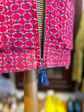 Load image into Gallery viewer, in bed with you pink, blue, white Wool Print Zip Up Jacket