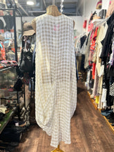 Load image into Gallery viewer, Dress to Kill Beige Gingham Sleeveless sheer Dress