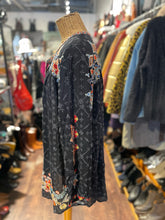 Load image into Gallery viewer, Johnny Was Navy Cupra Floral Longsleeve Button Up Top, Size XL