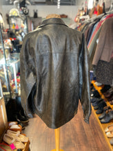 Load image into Gallery viewer, Lioness onyx button down leather Jacket, Size XL