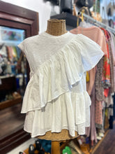 Load image into Gallery viewer, Cinq a' Sept White Cotton Flare NWT Top