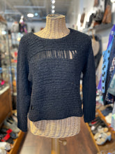 Load image into Gallery viewer, Raquel Allegra Black alpaca blend Woven Gently worn Sweater, Size 0=XS