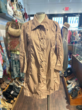 Load image into Gallery viewer, Pleats Please Tan Nylon trench style Button up Jacket, Size M New w/tags