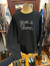 Load image into Gallery viewer, Lingua Franca Black Cotton Crew Sweatshirt, Size XL