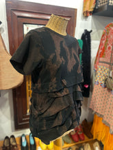 Load image into Gallery viewer, Comme des Garcons Black bleached look ruffle layers Top