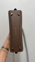 Load image into Gallery viewer, Coach Taupe genuine leather square Gold Hardware Multi strap option Purse