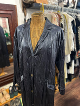 Load image into Gallery viewer, Priory Metallic Blue Poly Blend button down light weight Jacket