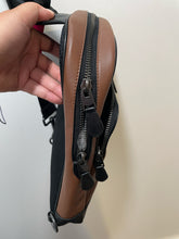 Load image into Gallery viewer, Coach Brown Leather multi pockets logo detail sling Purse