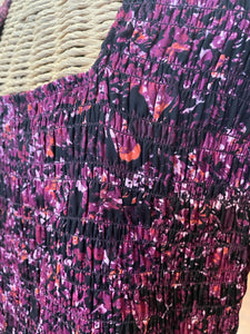 Parker Purple Polyester Stretch Longsleeve Dress, Size M