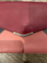 Load image into Gallery viewer, FENDI Burgundy Leather colorblock AS IS Clutch Purse