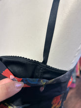 Load image into Gallery viewer, Dolce & Gabbana Black and Red Silk Floral bustier back zipper Dress, AS IS-needs cleaning + minor repair, Size 44