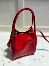 Load image into Gallery viewer, Remi & Reid Red VEGAN Size Mini multi strap option Purse