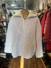 Load image into Gallery viewer, ISABEL MARANT cream & lilac Wool Blend fuzzy Collar Zipper Sweater