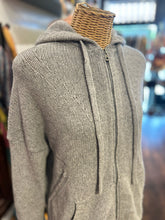 Load image into Gallery viewer, zadig & voltaire Gray Wool Hoodie Zip front Sweater