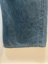 Load image into Gallery viewer, CHLOE Blue Cotton Denim brown acccents wide leg Jeans