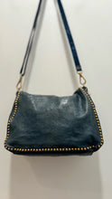 Load image into Gallery viewer, Compagnia Italiana Teal Leather stud accents multi strap option Purse