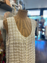 Load image into Gallery viewer, Dress to Kill Beige Gingham Sleeveless sheer Dress
