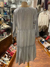 Load image into Gallery viewer, James Perse White &amp; Blue Stripes NWT! Flowy Dress, Size 3=L
